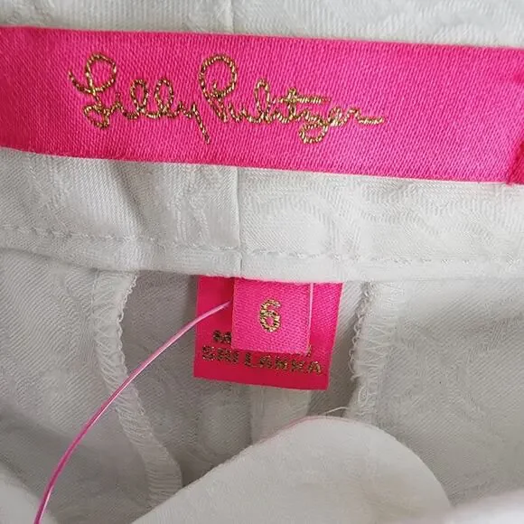 Lilly Pulitzer Kelly Skinny Ankle Pant Resort White 6 NWT Stretch High Rise 28" - Picture 5 of 9